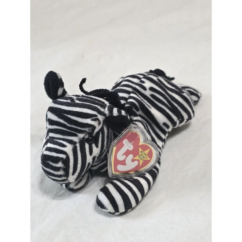 NWT 1995 TY Beanie Original Baby Ziggy the Zebra 8
